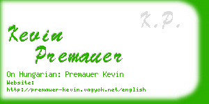 kevin premauer business card